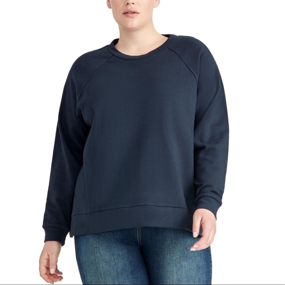 Rachel Rachel Roy Navy Eyelet Longsleeve Top 0X